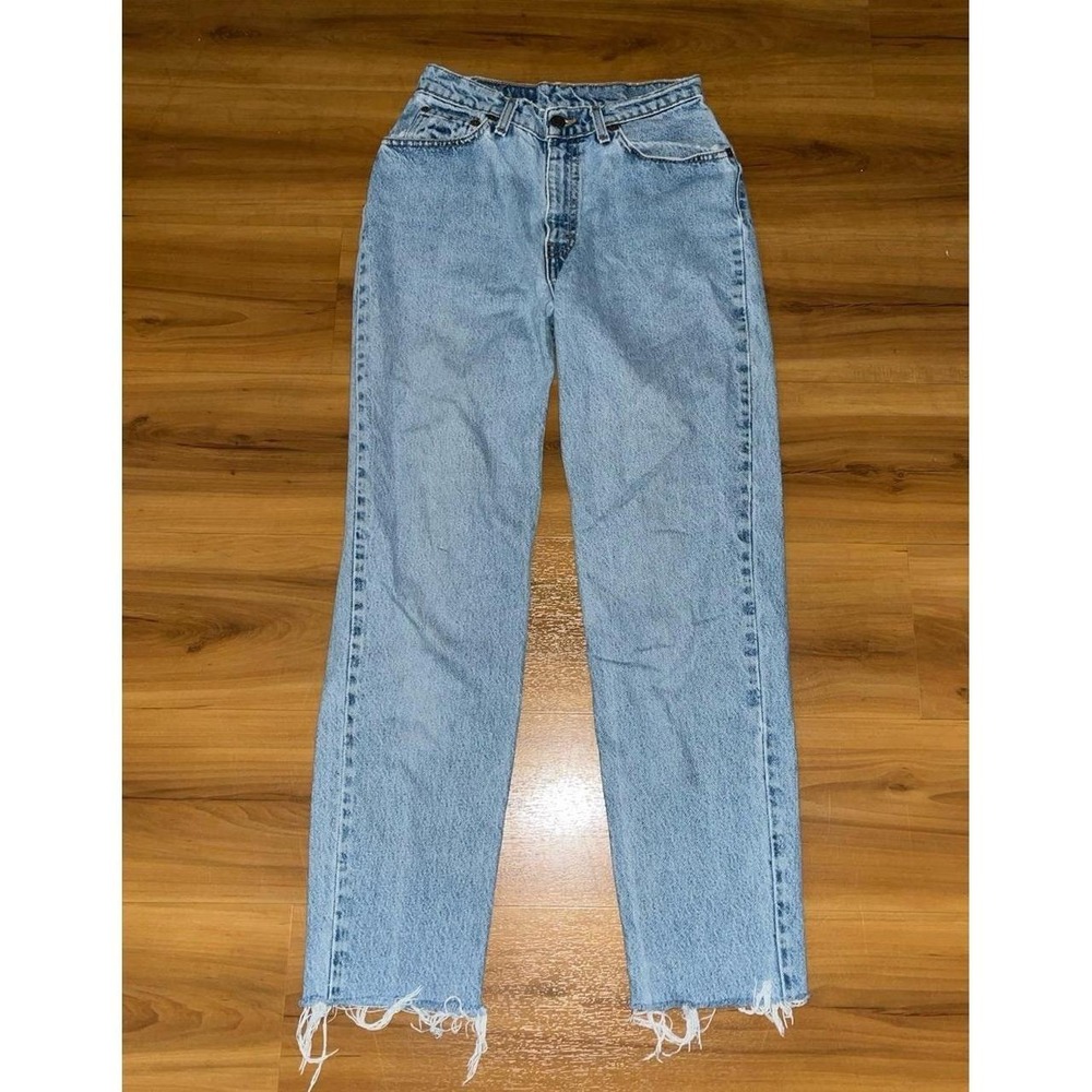 Womens Levi's 512 Slim Fit Frayed Hem Tapered Leg Denim Jeans